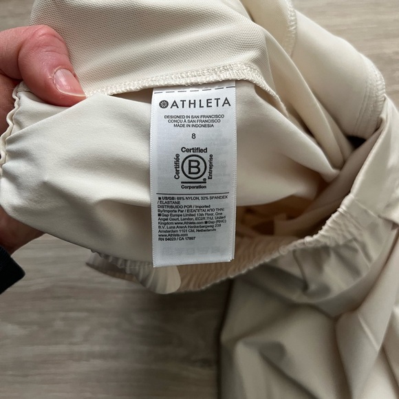 Athleta Women’s Pinnacle High Rise Trouser Bone Wide Leg - Size 8 - Picture 6 of 9